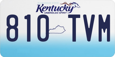KY license plate 810TVM