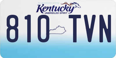 KY license plate 810TVN