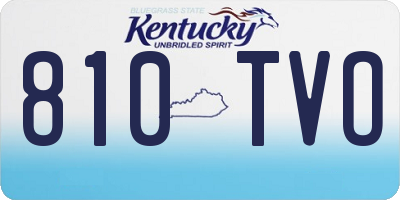 KY license plate 810TVO