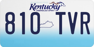 KY license plate 810TVR