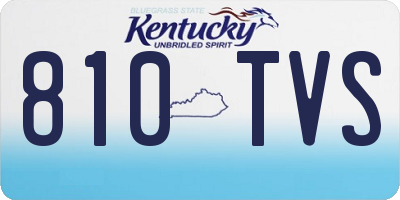 KY license plate 810TVS