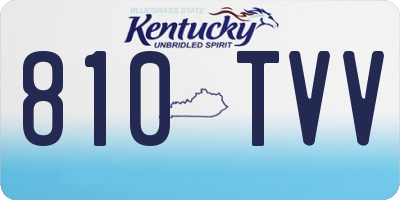 KY license plate 810TVV