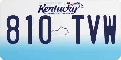 KY license plate 810TVW