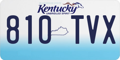 KY license plate 810TVX