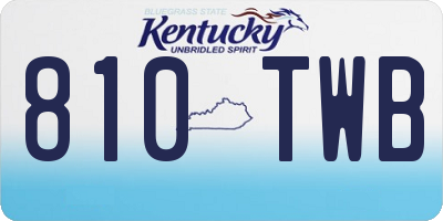 KY license plate 810TWB