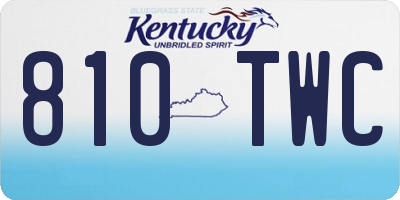 KY license plate 810TWC