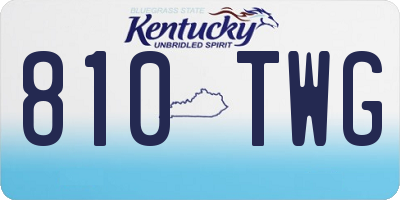 KY license plate 810TWG