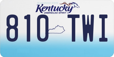 KY license plate 810TWI
