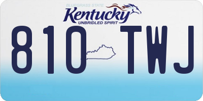 KY license plate 810TWJ