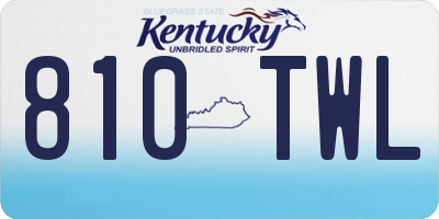 KY license plate 810TWL
