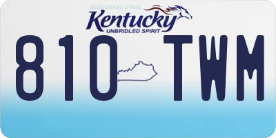 KY license plate 810TWM