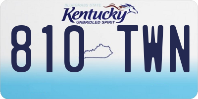 KY license plate 810TWN