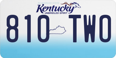 KY license plate 810TWO