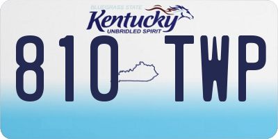 KY license plate 810TWP
