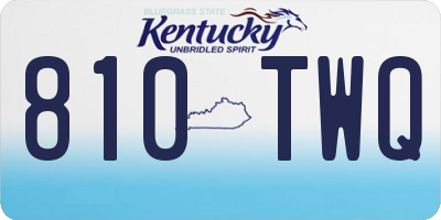 KY license plate 810TWQ