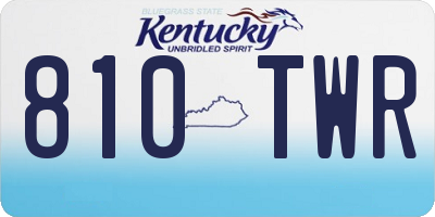 KY license plate 810TWR
