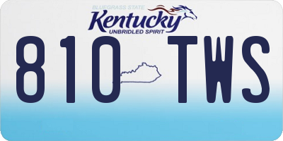 KY license plate 810TWS