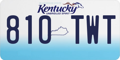 KY license plate 810TWT