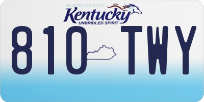 KY license plate 810TWY