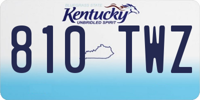 KY license plate 810TWZ