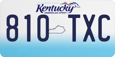 KY license plate 810TXC