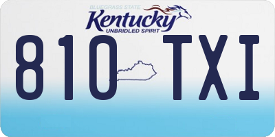 KY license plate 810TXI