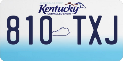 KY license plate 810TXJ