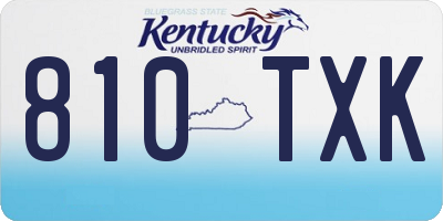 KY license plate 810TXK