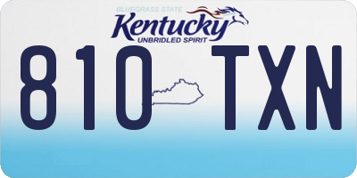 KY license plate 810TXN