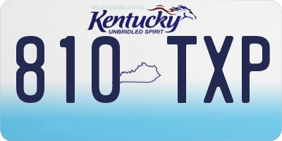 KY license plate 810TXP
