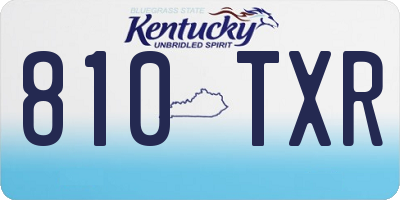 KY license plate 810TXR