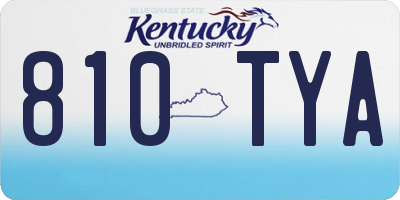 KY license plate 810TYA