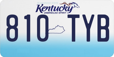 KY license plate 810TYB