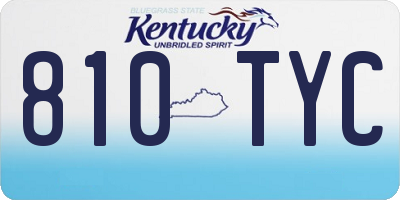 KY license plate 810TYC