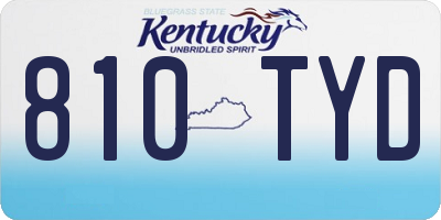 KY license plate 810TYD