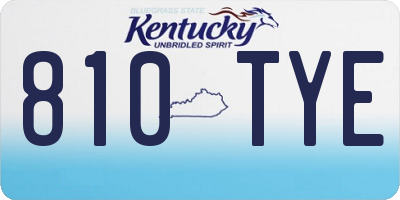 KY license plate 810TYE