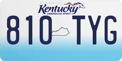 KY license plate 810TYG