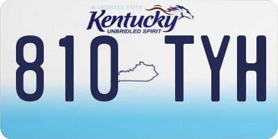 KY license plate 810TYH