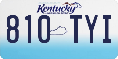 KY license plate 810TYI