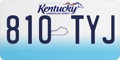 KY license plate 810TYJ