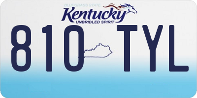 KY license plate 810TYL