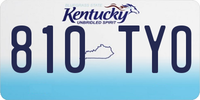 KY license plate 810TYO