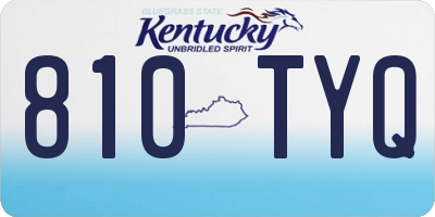 KY license plate 810TYQ