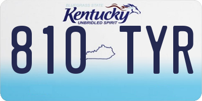 KY license plate 810TYR
