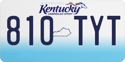 KY license plate 810TYT