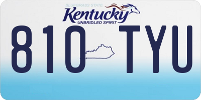 KY license plate 810TYU