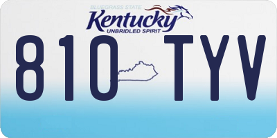 KY license plate 810TYV