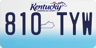 KY license plate 810TYW