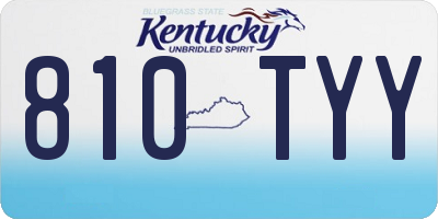 KY license plate 810TYY