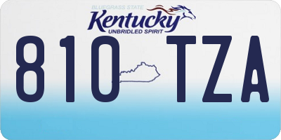 KY license plate 810TZA